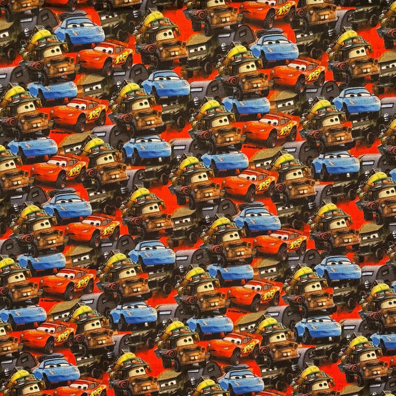 Packed Cars Fabric