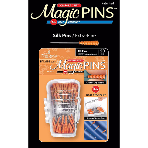 Taylor Seville Magic Pins - Flat Head Regular-Blue 50/PKG