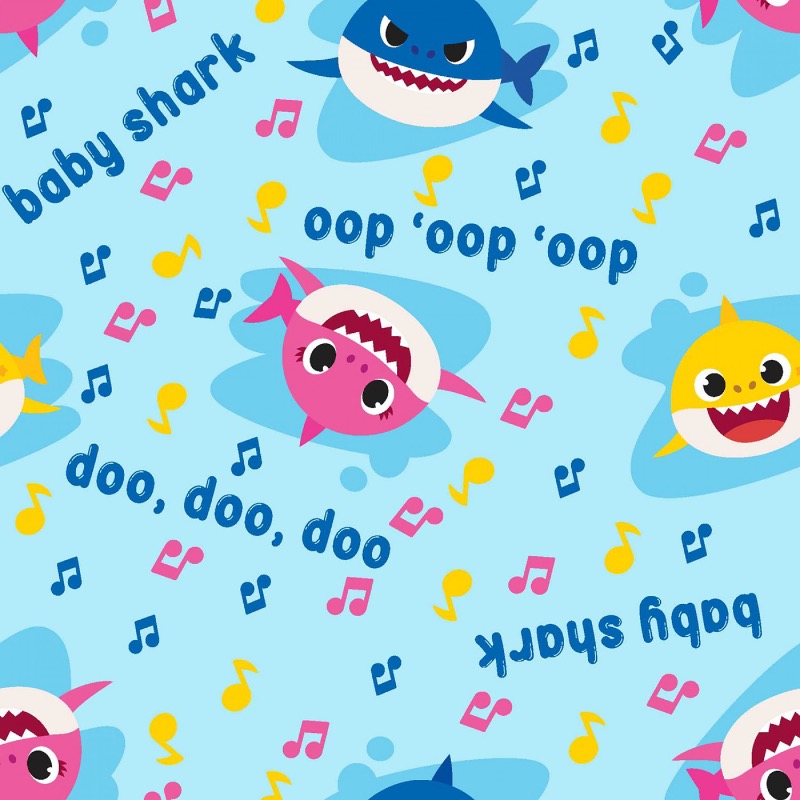 Baby Shark Star Music Toss Fabric
