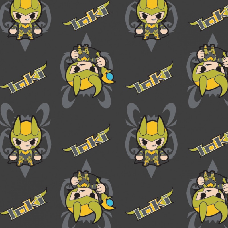 Marvel Kawaii Mini Loki Fabric