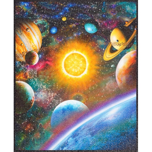 Atmosphere Space Fabric Panel With Glitter