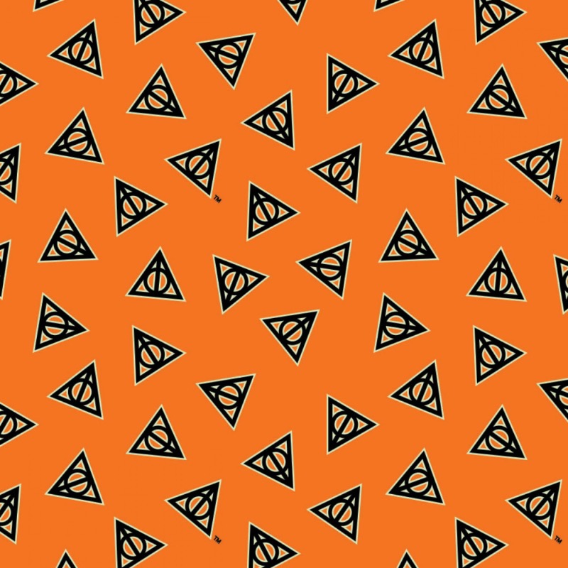 Harry Potter Deathly Hallows Glow in the Dark Halloween Fabric