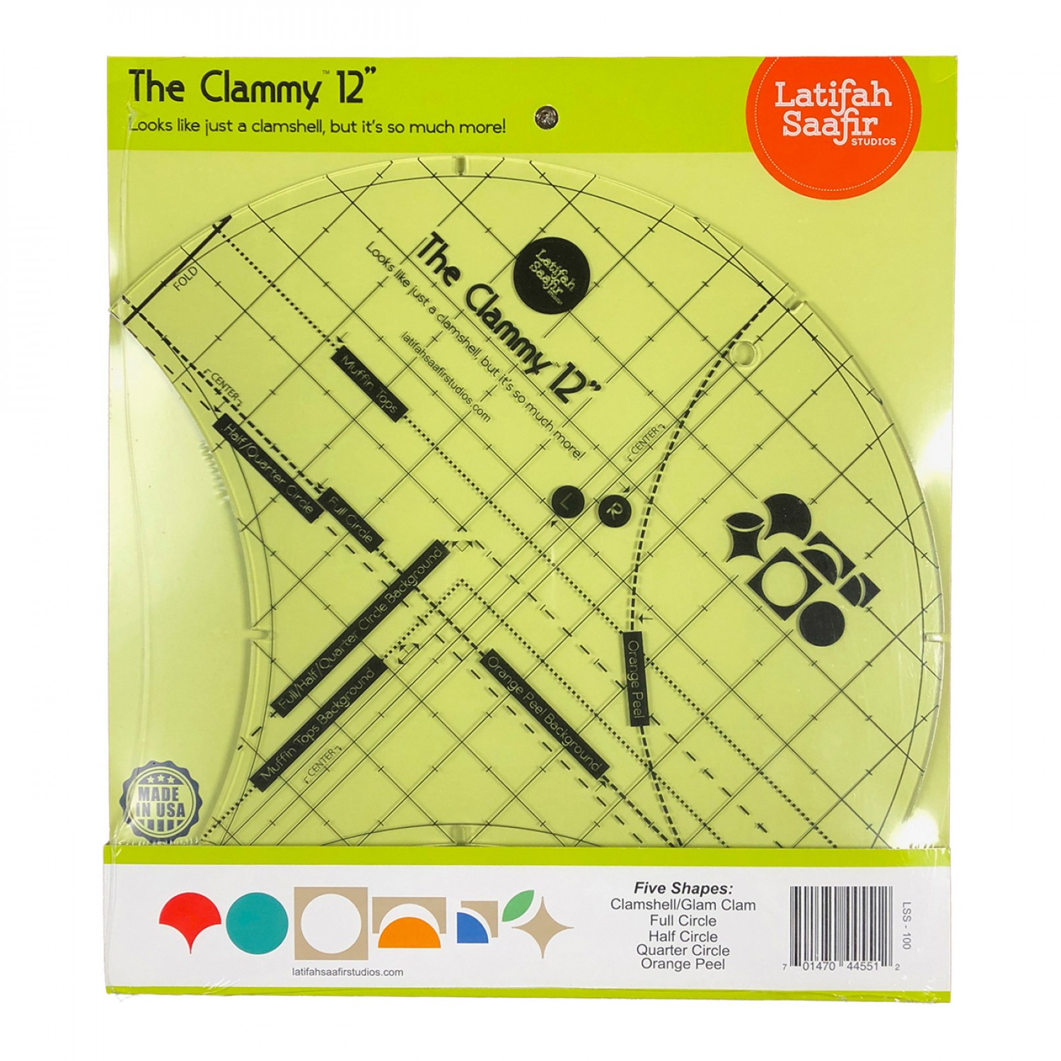 Clammy 12 Inch Clamshell Template