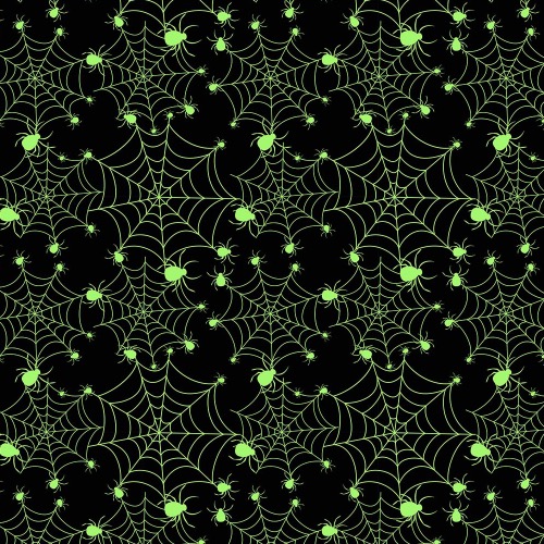 Glowing Spiders Fabric
