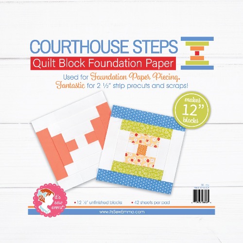 Courthouse Steps Quilt Block 12in Foundation Paper Pad
