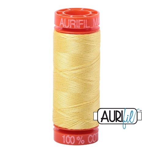 Aurifil 50 200m 2115 Cotton Thread Lemon