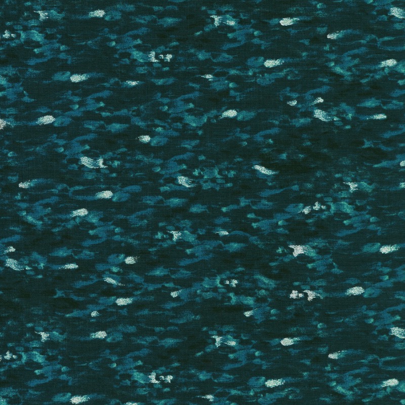 In the Moonlight Water Forest Fabric With Metallic