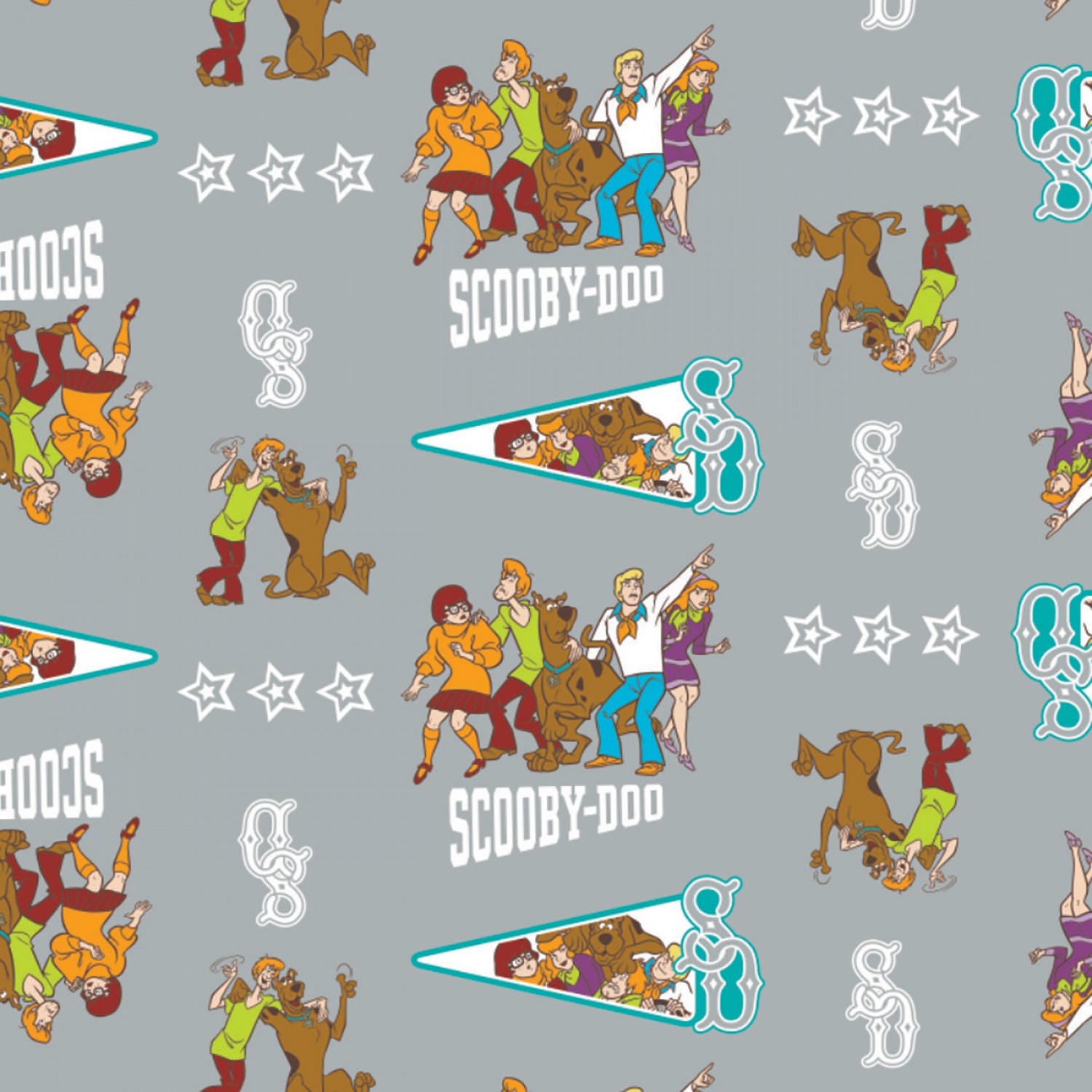 Scooby Doo 2 Mystery Incorporated Fabric - Grey