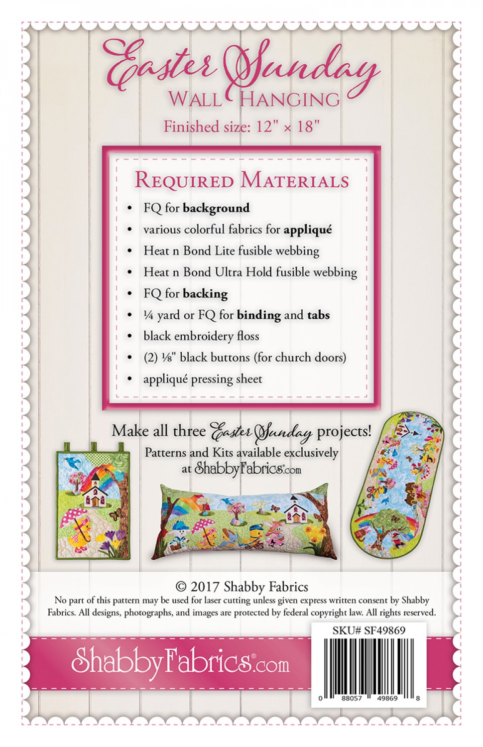 Easter Sunday Table Runner Pattern - The Quilt Shop