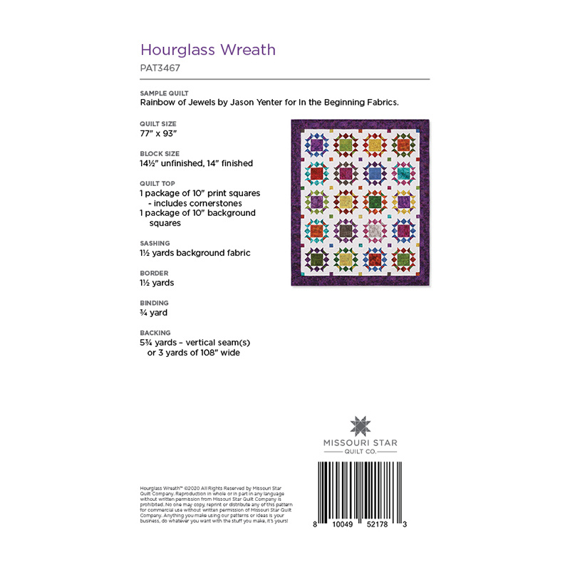 Missouri Star Hourglass Wreath Quilt Pattern