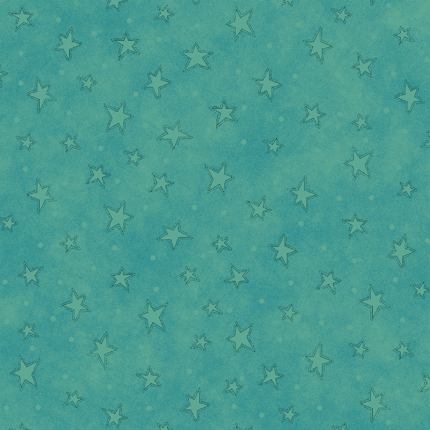 Teal Starry Fabric