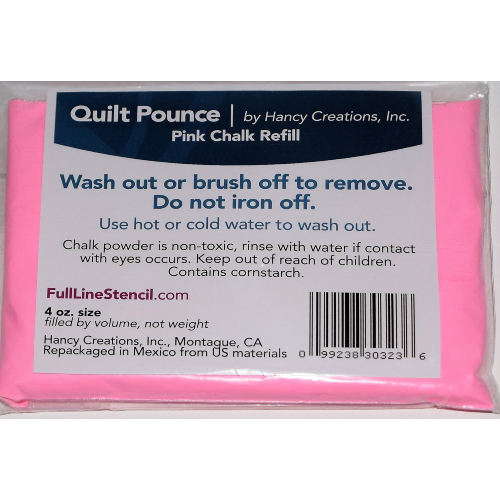 Refill for Ultimate Pounce Powder Pad for Quilt Stencils. Pink