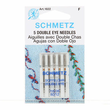 Schmetz Double Eye Universal Needles Size 12/80
