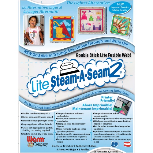Steam A Seam Lite 2 Sheets 9in x 12in - 5 pcs