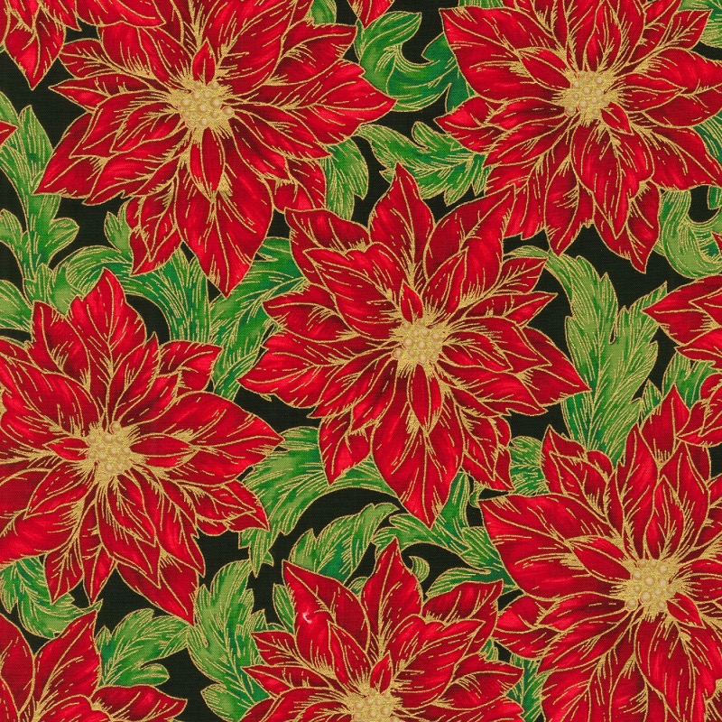 Holiday Flourish Flower Holiday with metallic Fabric