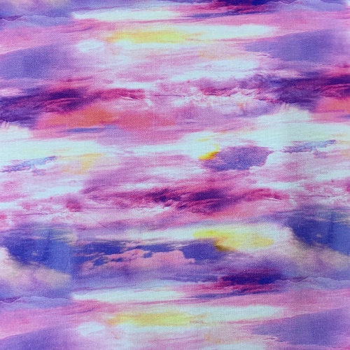 Mountain View Sky Pink Fabric