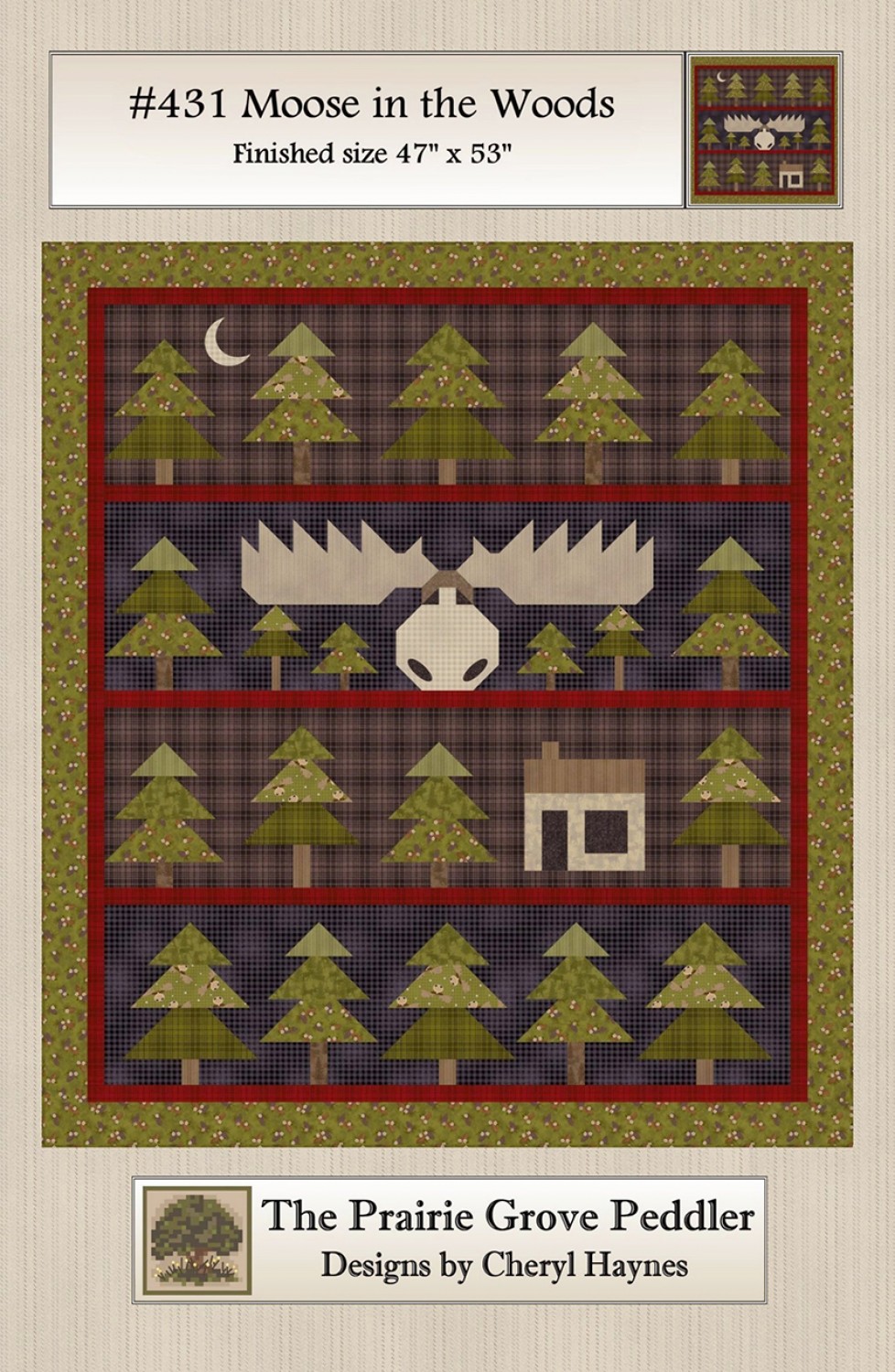 Moose in the Woods Quilt Pattern