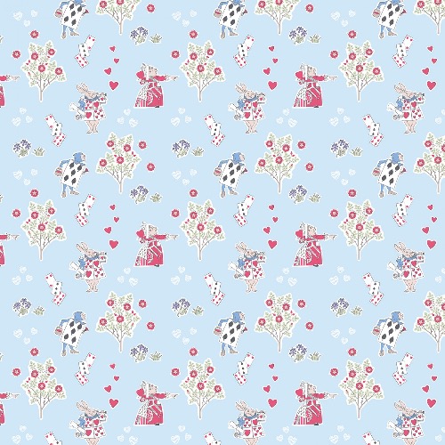 Alice in Wonderland Queen of Hearts Fabric