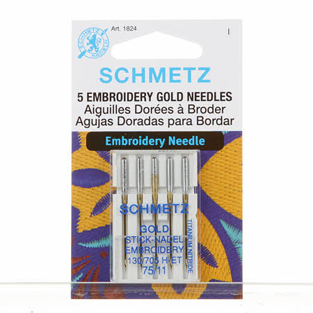 Schmetz Gold Embroidery Needles size 75/11