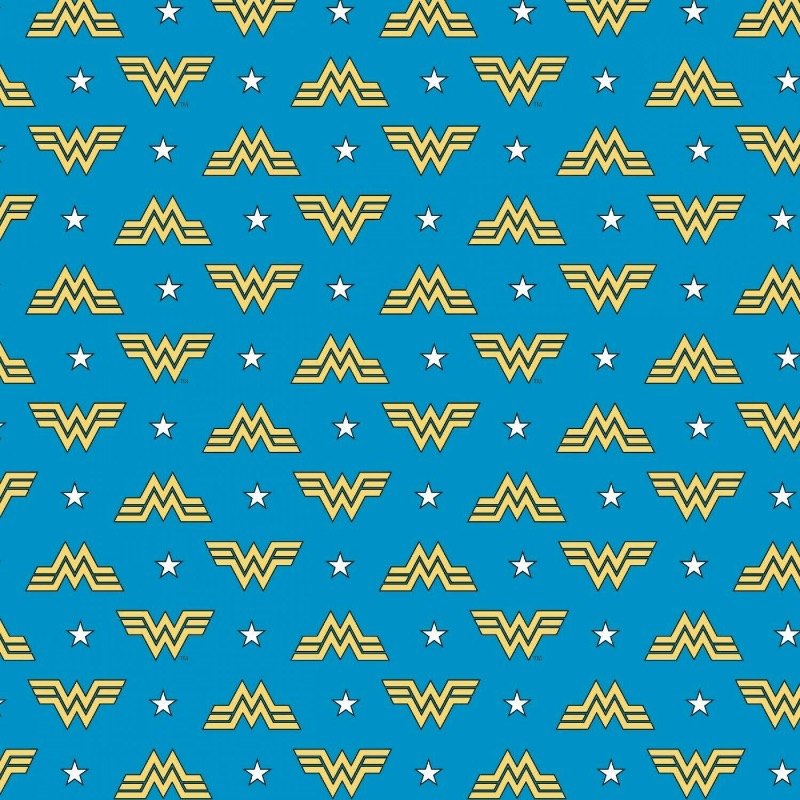 Wonder Woman 1984 Logo Fabric - Blue