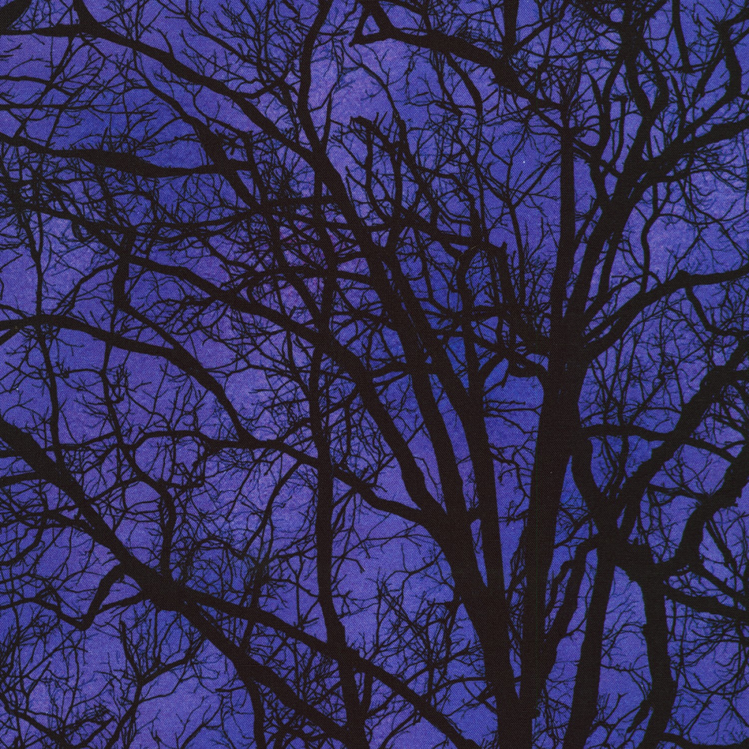 Gumdrop Raven Moon Trees Fabric