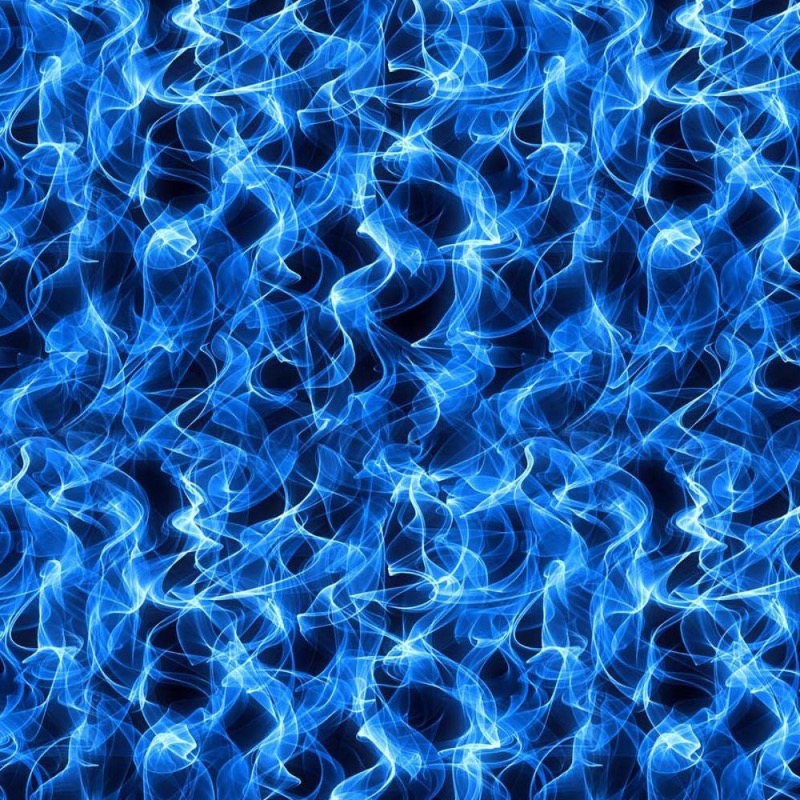 Blue Flames Fabric