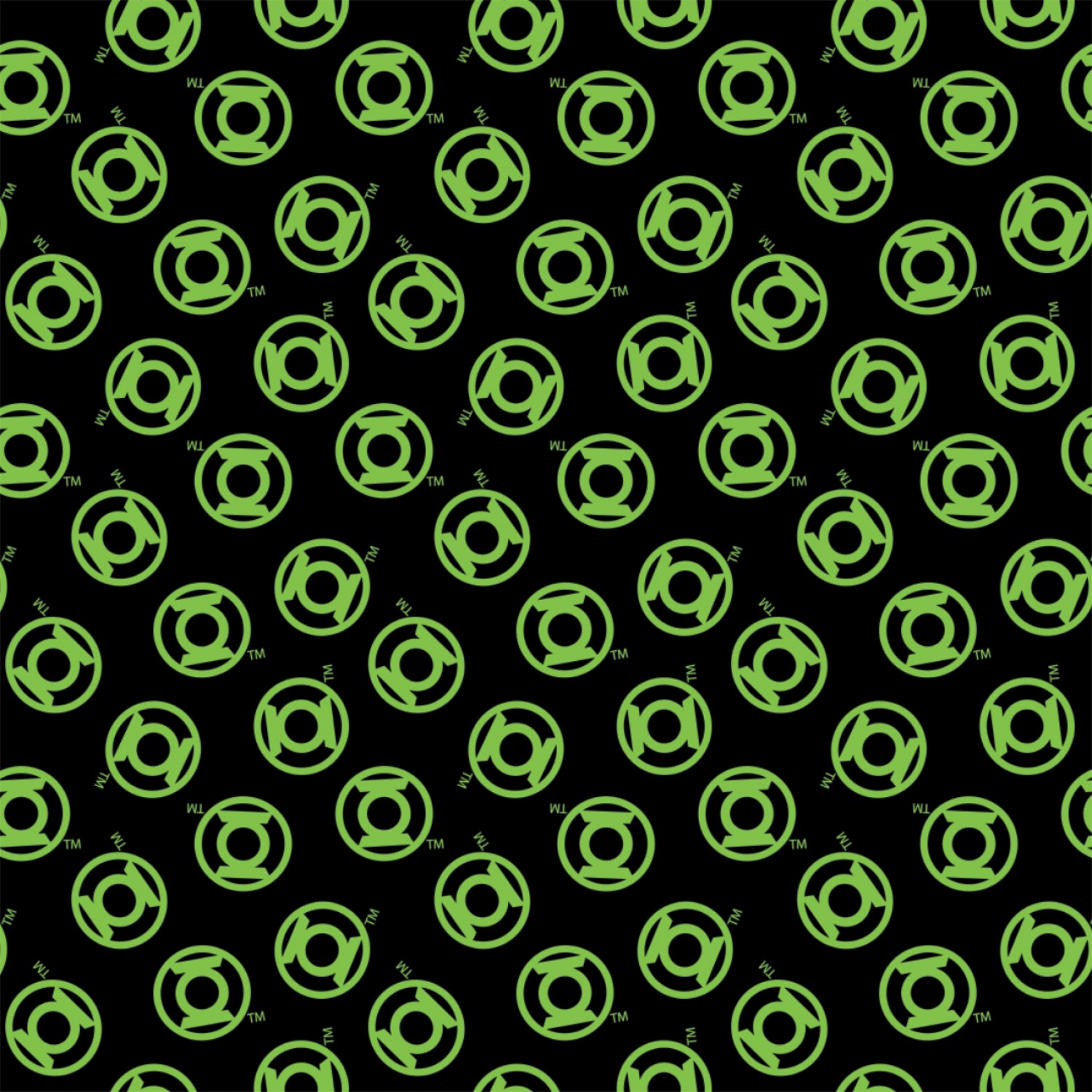 DC Comics Green Lantern Logo Fabric - Black