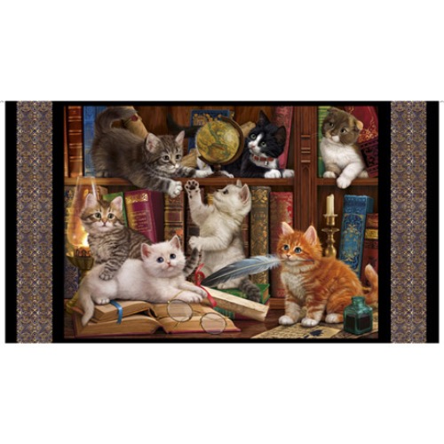 Literary Kitties - Quilting Treasures Cat Fabric