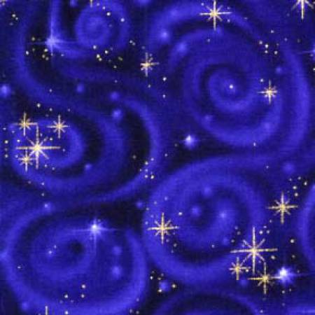 Violet Metallic Star Swirls