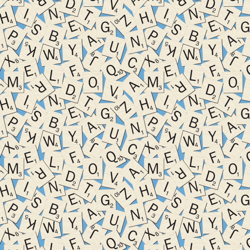 Hasbro Scrabble Tile Toss Fabric