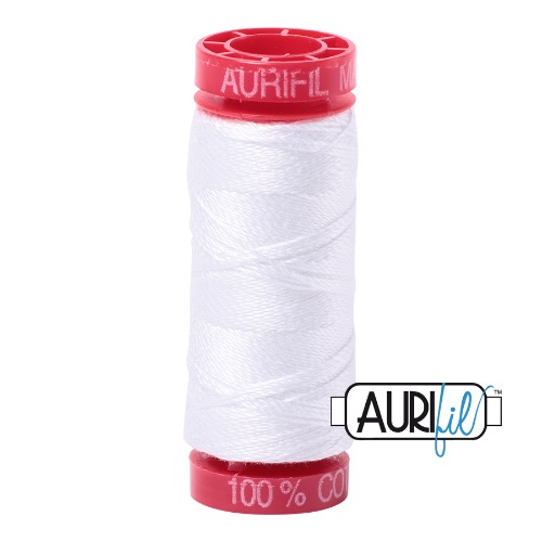 Aurifil 12 50m 2024 White Cotton Thread