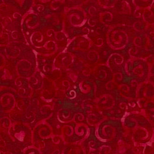 Island Batik Heart to Heart - Swirl Hearts Cherry