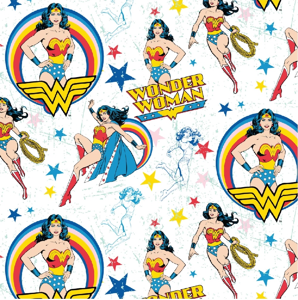 LP FLANNEL DC Comics Wonder Woman Fabric