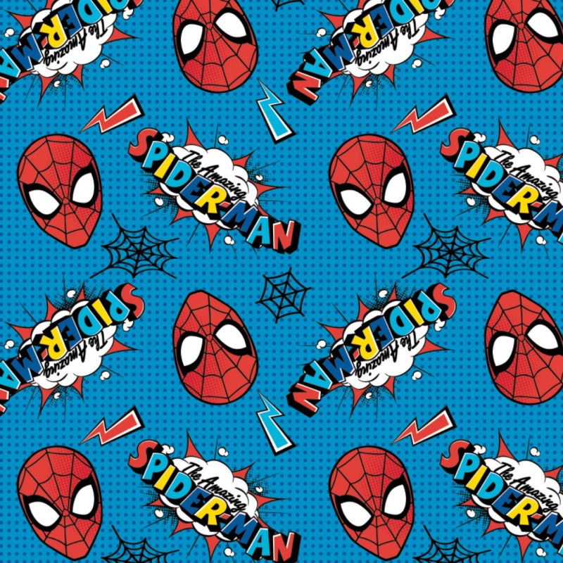 Marvel Kawaii Blue Spider-Man Fabric