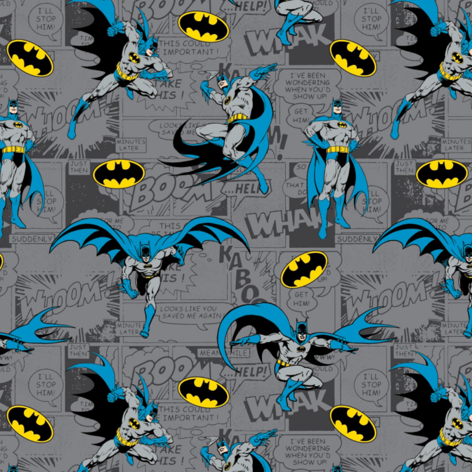 FLANNEL - DC Comics Batman On Comics Fabric