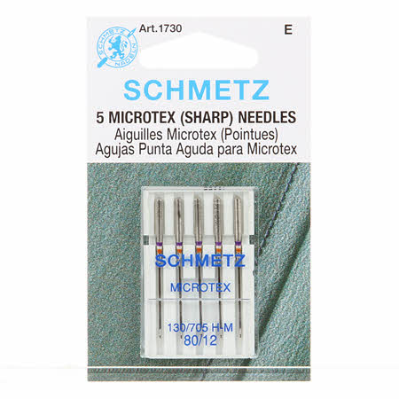 Schmetz Microtex Needles size 80/12