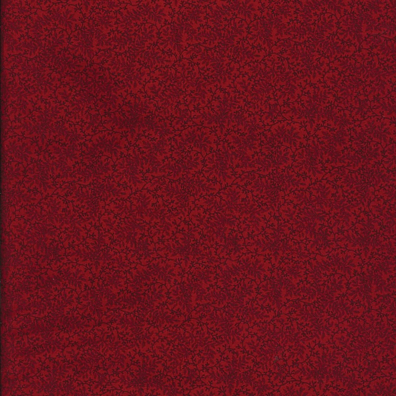Benartex 108'' Delicate Floral Vines Antique - Red