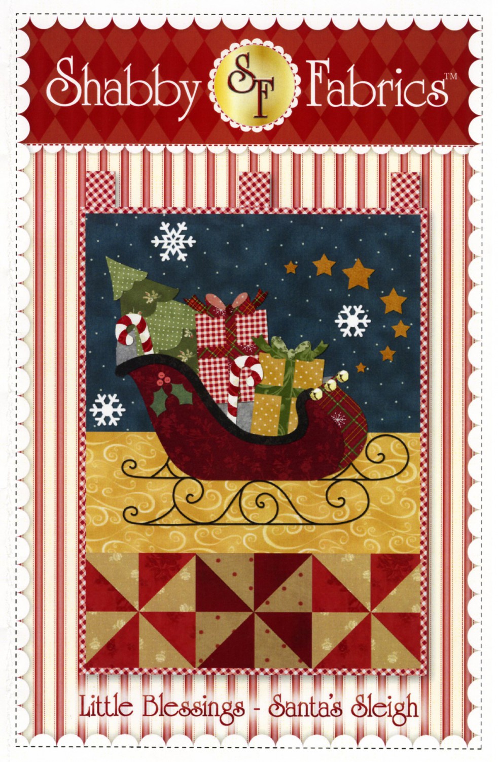 Little Blessings - Santa's Sleigh Wall Hanging Pattern