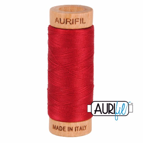 Aurifil 80 280m 2260 Red Wine Cotton Thread