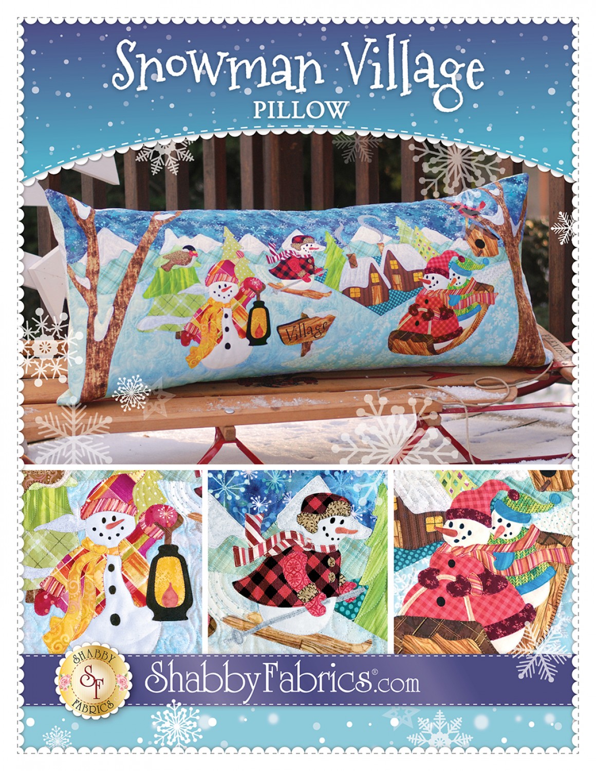 Snowman Village Pillow Pattern
