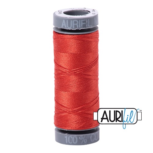 Aurifil 28 100m 2245 Red Orange Cotton Thread