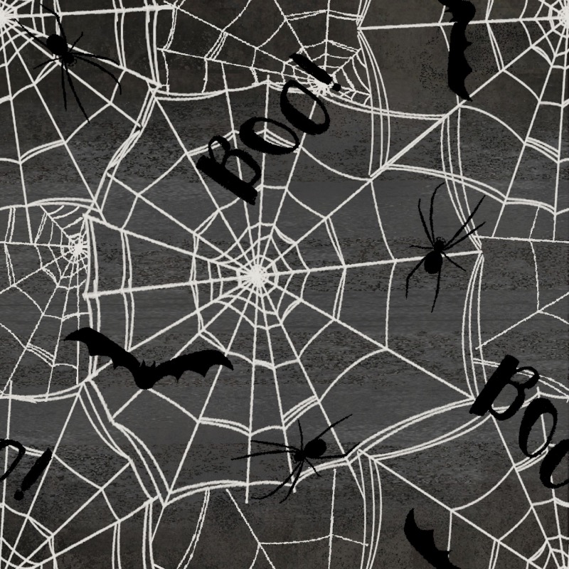 Spooky Night Webs Fabric