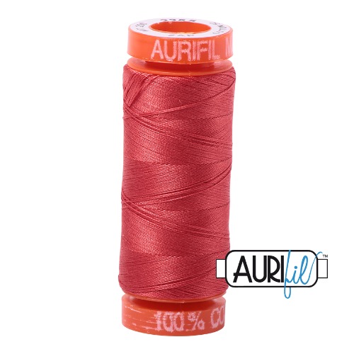 Aurifil 50 200m 2255 Cotton Thread Dark Red Orange