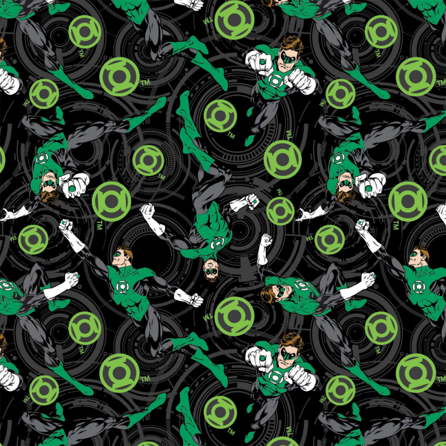 Dc Comics Green Lantern Core Energy Fabric - Black