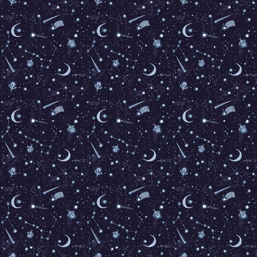 Indigo Night Sky Fabric