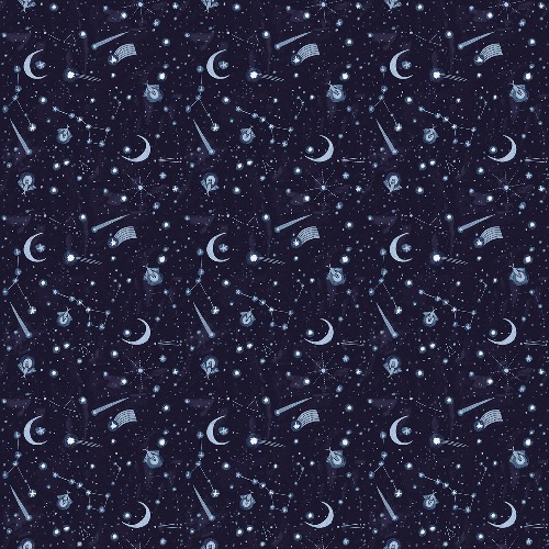 Indigo Night Sky Fabric