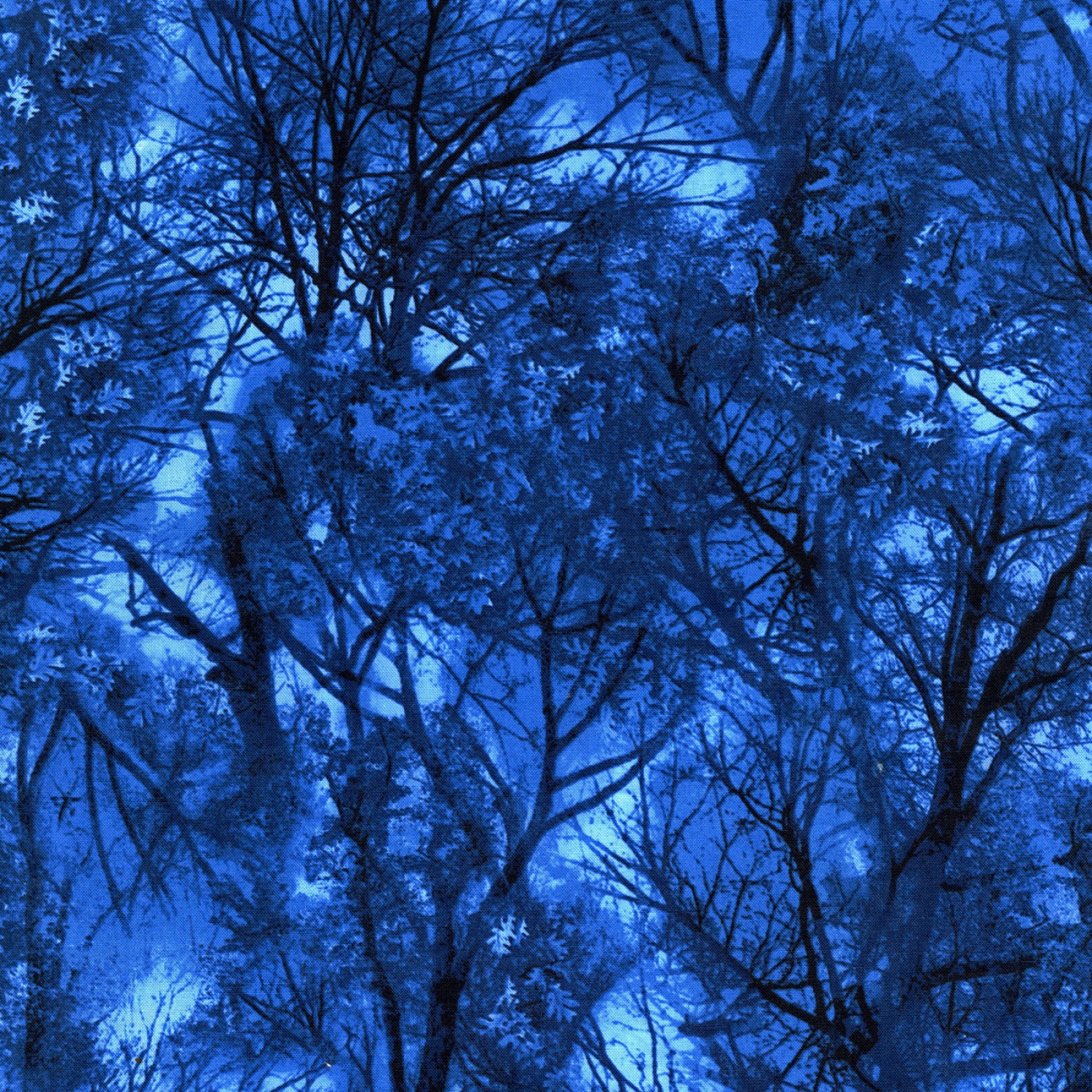 Blue Trees Fabric