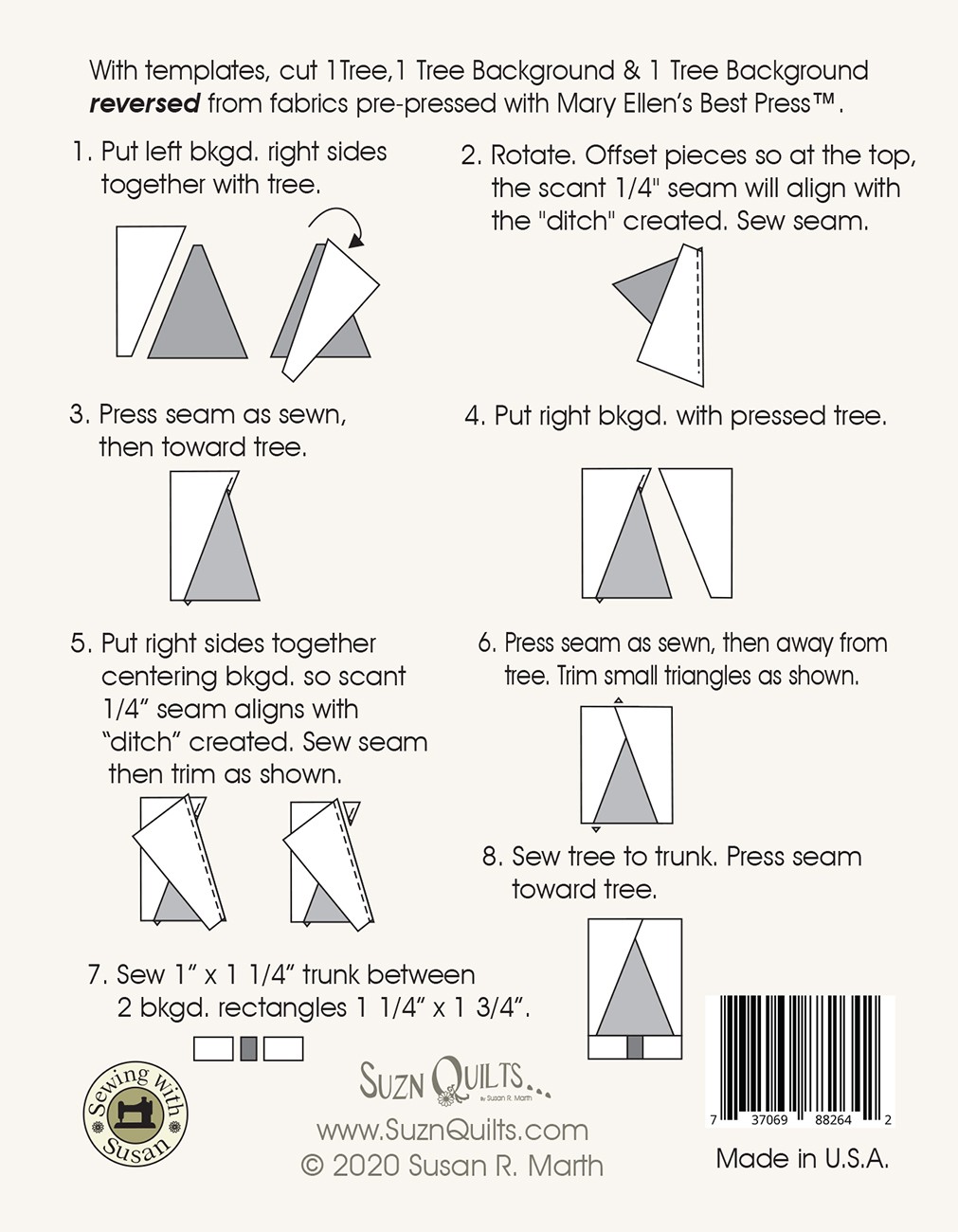Tiny Tree Template - The Quilt Shop