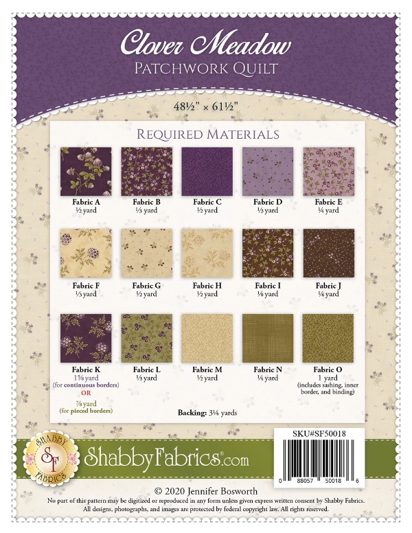 Clover Meadow Patchwork Quilt Pattern