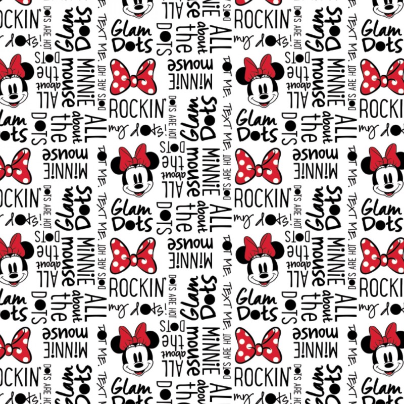 Disney Minnie Mouse All About Dots Fabric